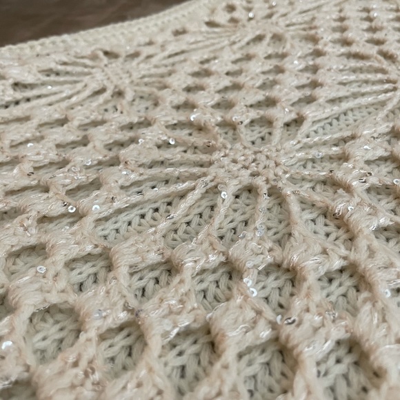 BEBE Sequined Wool Poncho - Picture 2 of 6